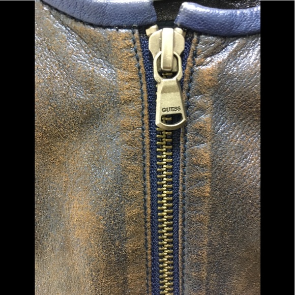 Guess Leather Light Biker Style Jacket Women’s XS - Picture 9 of 9